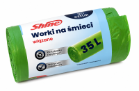 Worki na śmieci wiązane Shine 35 L 30 sztuk zielone /8885